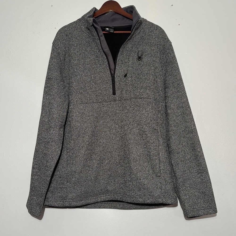 Spyder‎ Gray Long Sleeves Collard Neckline Zip Up Men's Sweater Size L